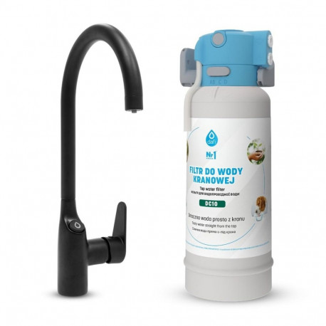 Dafi FLOW COMFORT D1 kolme teega segisti süsteem COMO must