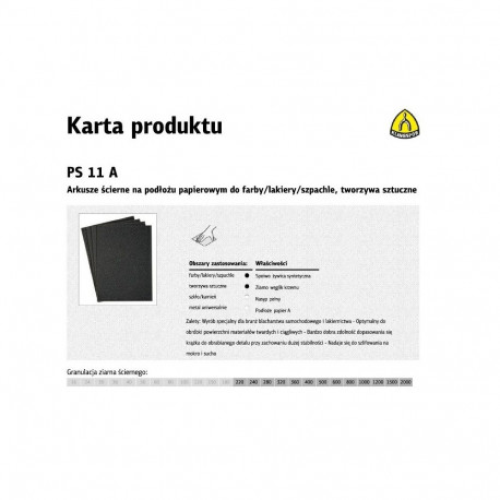 KLINGSPOR vesilihvpaber P 500 PS11A/50tk