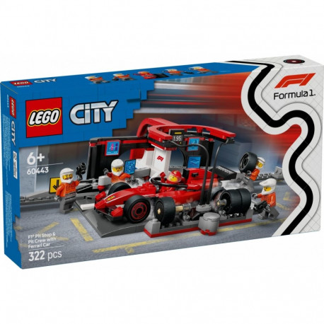 Klocki city 60443 F1 boksipeatus ja mehaanikud Ferrari vormeliga