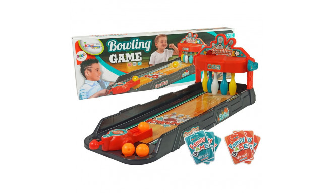 Gra Zręcznościowa Mini Kręgle Wyrzutnia Tor Karty