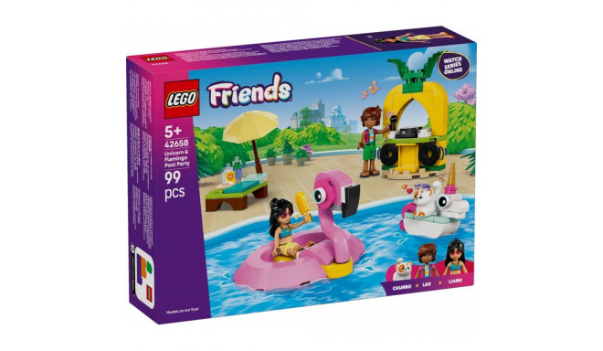 Klocki Friends 42658 Impreza na basenie z jednorożcem i flamingiem