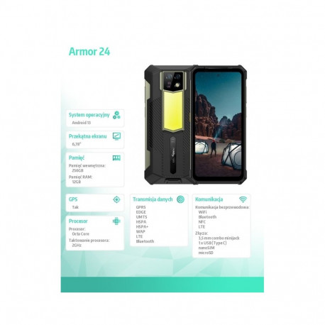 Armor 24 4G 12/256GB IP69K must nutitelefon