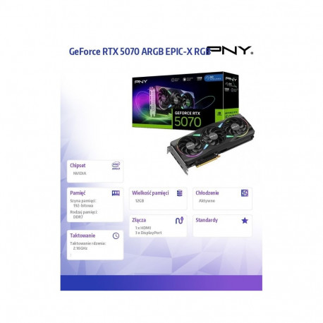 GeForce RTX5070 OC ARGB 3F 12GB 192-bit 672GB/s