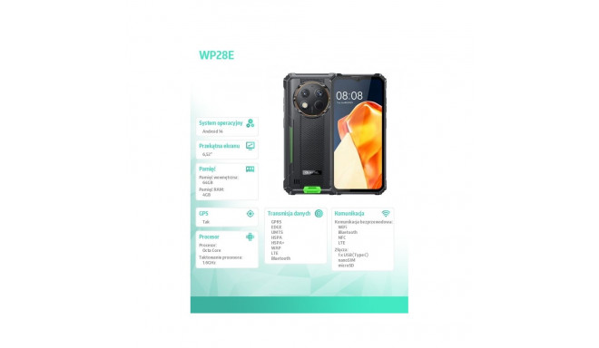 Smartphone WP28E 4G 4/64GB IP69K no charger