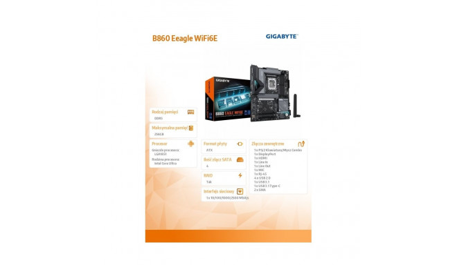 Motherboard B860 EAGLE WiFi6E