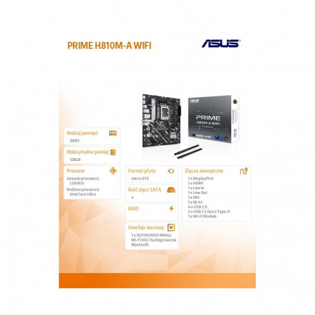 PRIME H810M-A WIFI s1851 XDDR5 USBC mATX emaplaat