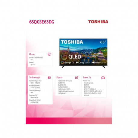 TV QLED 65 inches 65QG5E63DG