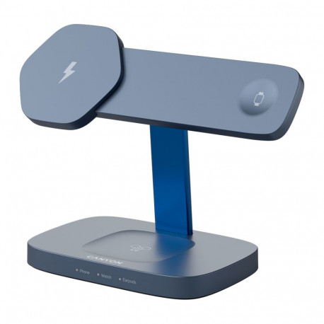 CANYON Wireless Charging Station Hexagon 310 3in1 DarkGrey/Blue
