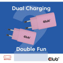 "Club3D Lifestyle Ladegerät USB-C 30Watt. 2Stk pink retail"