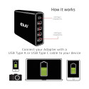 "Club3D Schnellladegerät 1xUSB Typ C. 4xUSB Typ A. PD 111W retail"