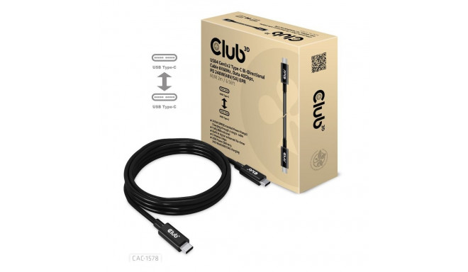 "Club3D Kabel USB 4 Typ C PD 240W / 8K / 40Gbps 2m St/St"