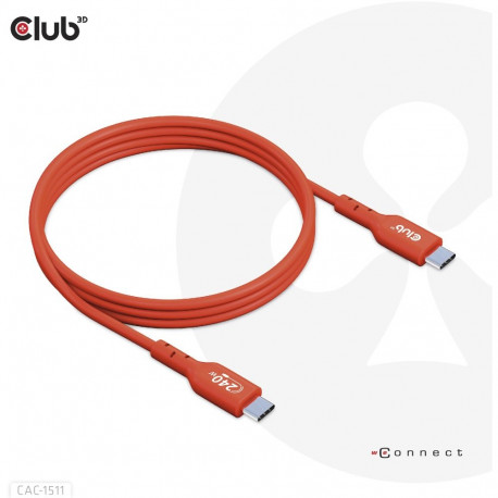 "Club3D Kabel USB 2 Typ C PD 240W / 480Mb 4m St/St"