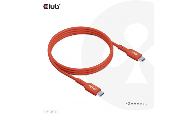 "Club3D Kabel USB 2 Typ C PD 240W / 480Mb 1m St/St"