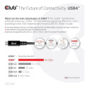 "Club3D Kabel USB 4 Typ C PD 240W / 8K / 40Gbps 2m St/St"