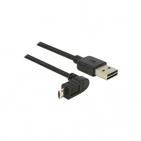 Delock EASY USB 2.0-A > EASY Micro-B üles/alla nurgaga kaabel 1 m