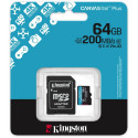"CARD KINGSTON 64GB microXC Canvas Go Plus Gen4 200MB/s A2 U3 V30 Card + Adapter"