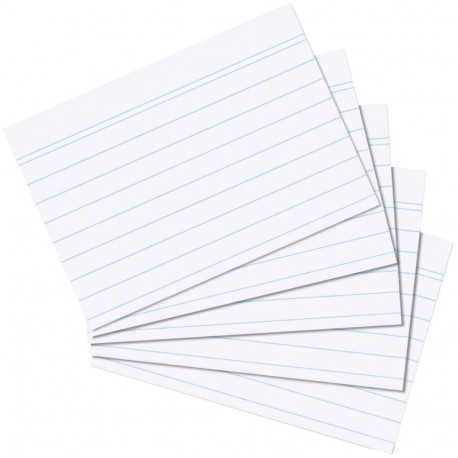 Herlitz indekskaardid A6 100 tk joonelised, valged