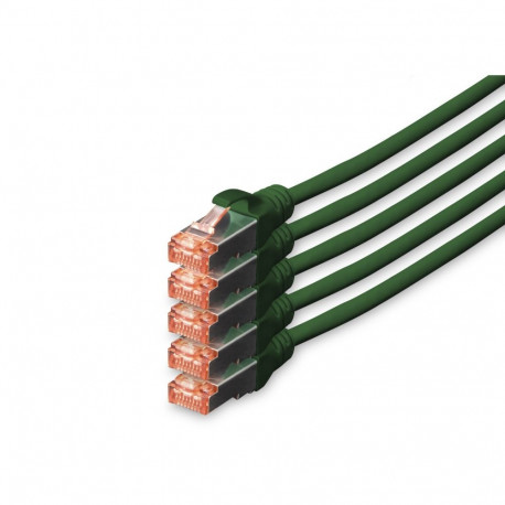 "DIGITUS CAT 6 S/FTP Patchkabel, 5 Stück, 10m, grün"