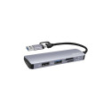 "4smarts 5 in1 Universal Mulitport USB Hub spacegrau"