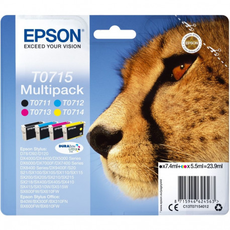 "Epson Tinte T0715 4er-Pack black + color T0715"