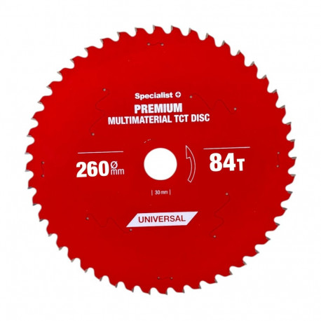 Cutting disc 260x84Tx30mm, Multimaterial PREMIUM, SPECIALIST+