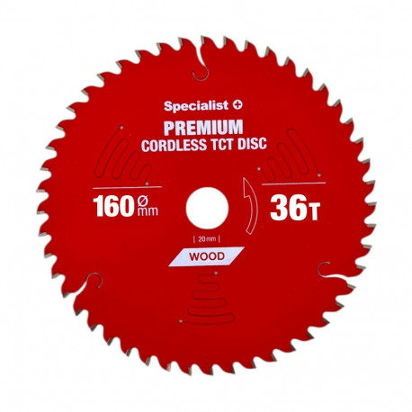 Cutting disc 160x36Tx20mm, Cordless PREMIUM, SPECIALIST+