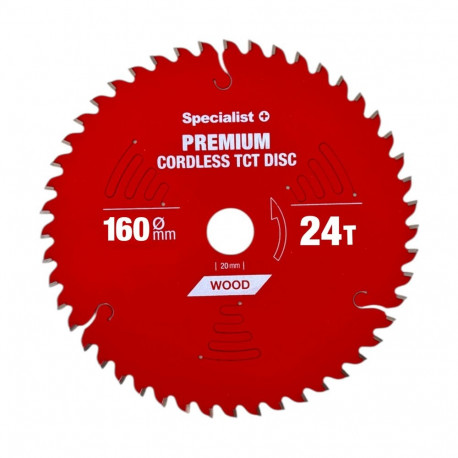 Cutting disc 160x24Tx20mm, Cordless PREMIUM, SPECIALIST+