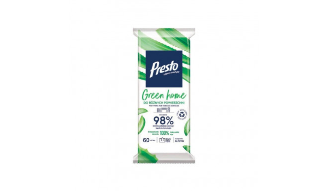 Presto Green Home Wet wipes for various surfaces 60pcs