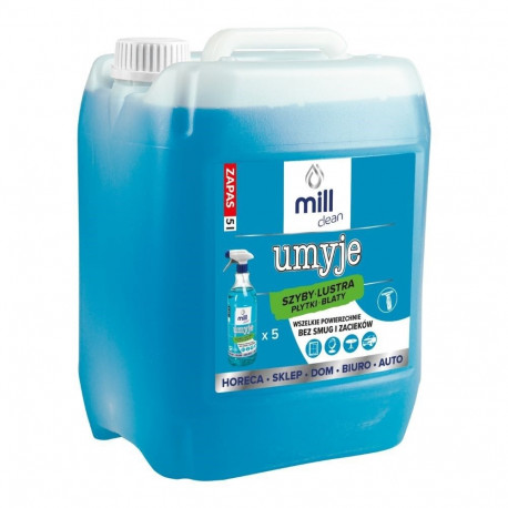 MILL CLEAN vedel puhastusvahend 5l akendele, peeglitele, plaatidele ja tööpindadele