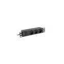LANBERG 10" RACK POWER STRIP (1U, 16A, 3X 230V PL)