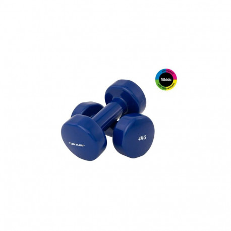 Tunturi Vinyl Dumbbells 4.0kg, Blue, 2pcs