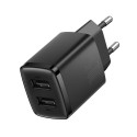 Baseus - Baseus CCXJ010201 Compact Charger 2xUSB 10,5W Black