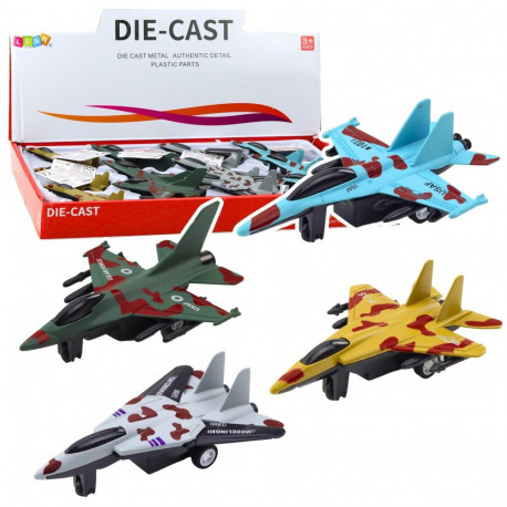 sõjalennuk hõõrdkäiguga metallist 11cm mix