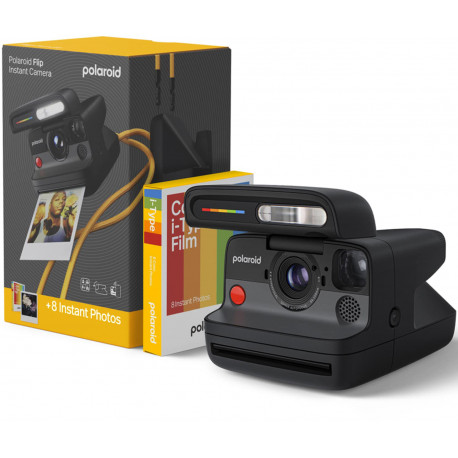 Polaroid Flip, must + Color Film Bundle (8 fotot)