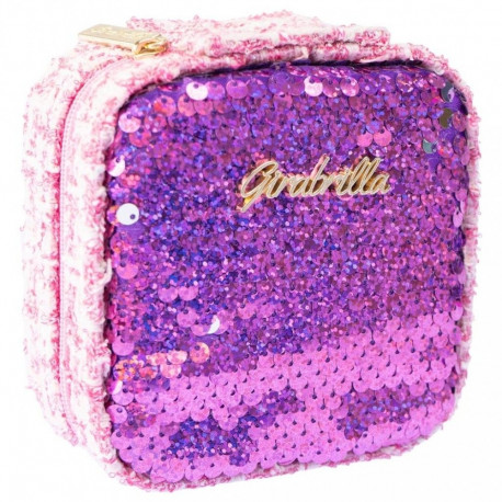 Mini makeup suitcas dark pink