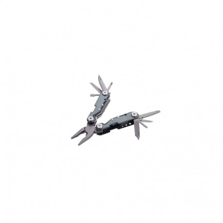 TROIKA TOL42/GY multi tool pliers Keychain 10 tools Grey