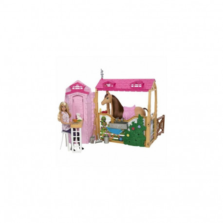 Barbie Mysteries: The Great Horse Chase Stable Playset with Doll, Toy Horse & Accessories, 2