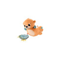 Fisher-Price 2-in-1 Rockin’ Tummy Time Otter Plush Toy with Soft Book for Newborn Sensory Play