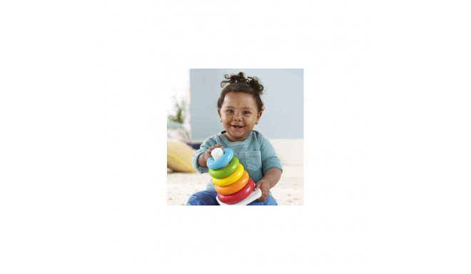 Fisher-Price Rock-a-Stack Ring Stacking Toy for Infants, Made with Plant-Based Materials
