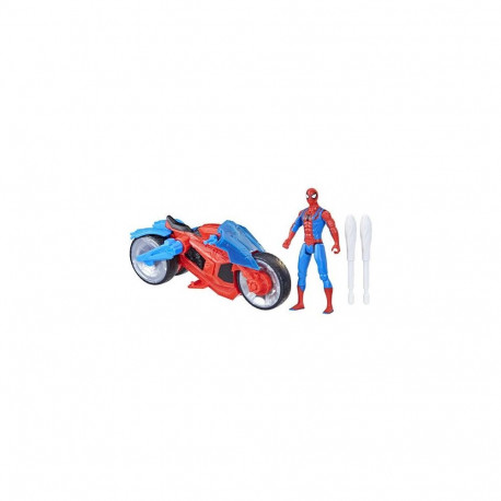 Marvel Spider-Man Spider-Man Web Blast Cycle Kids Playset with Poseable Spider-Man Action Figure