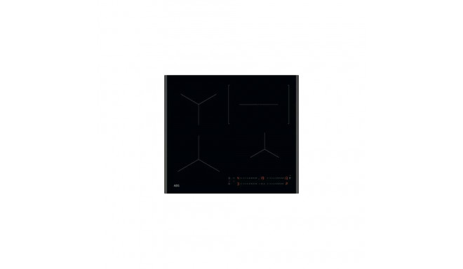 AEG TO64IC00FB Black, Stainless steel Built-in 57.6 cm Zone induction hob 4 zone(s)
