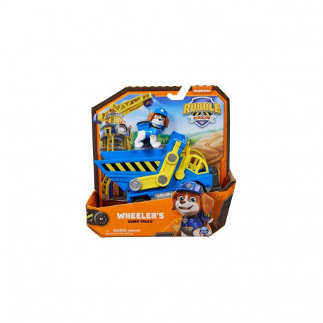 Rubble &amp; Crew , Wheeler’s Dump Truck Toy with Movable Parts and a Collectible Action Figure,