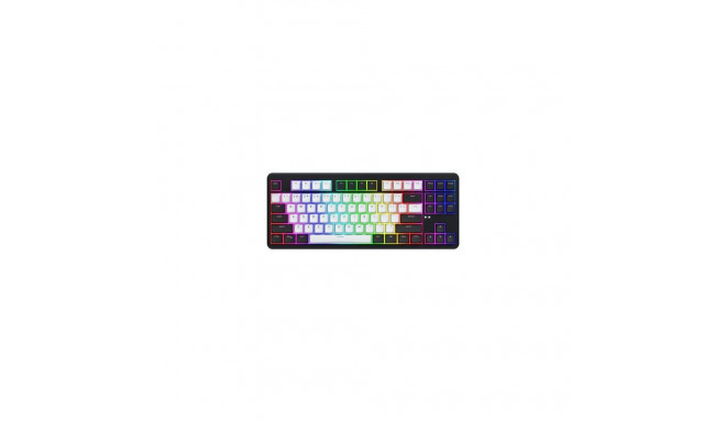 HATOR Rockfall 3 TKL Wireless, black, QMK/VIA, OMA profile white-black keycaps Keyboard - linear mec