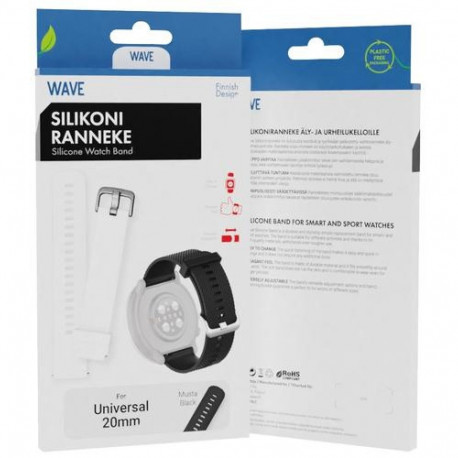 Wave WAVE-SB-UNI-20-BK watch part/accessory Watch strap