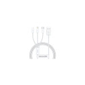 Baseus SUP0003529 USB cable USB 3.2 Gen 1 (3.1 Gen 1) 1 m USB A USB C/Micro USB-A/Lightning White