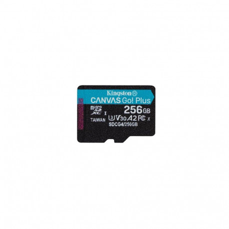 Kingston Technology 256GB microSDXC Canvas Go Plus Gen4 200R A2 U3 Single Pack w/o ADP