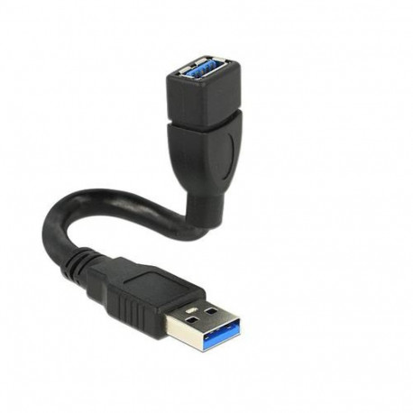 DeLOCK 0.15m 2xUSB3.0-A USB cable USB 3.2 Gen 1 (3.1 Gen 1) USB A Black