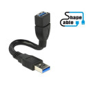 DeLOCK 0.15m 2xUSB3.0-A USB cable USB 3.2 Gen 1 (3.1 Gen 1) USB A Black