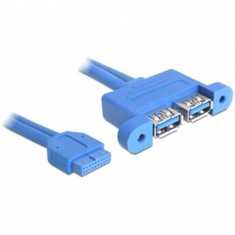 DeLOCK 82941 USB cable USB 3.2 Gen 1 (3.1 Gen 1) 0.45 m 2 x USB A Blue