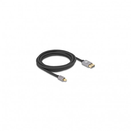 DeLOCK Mini DisplayPort to DisplayPort cable 8K 60 Hz 3 m grey metal without latch